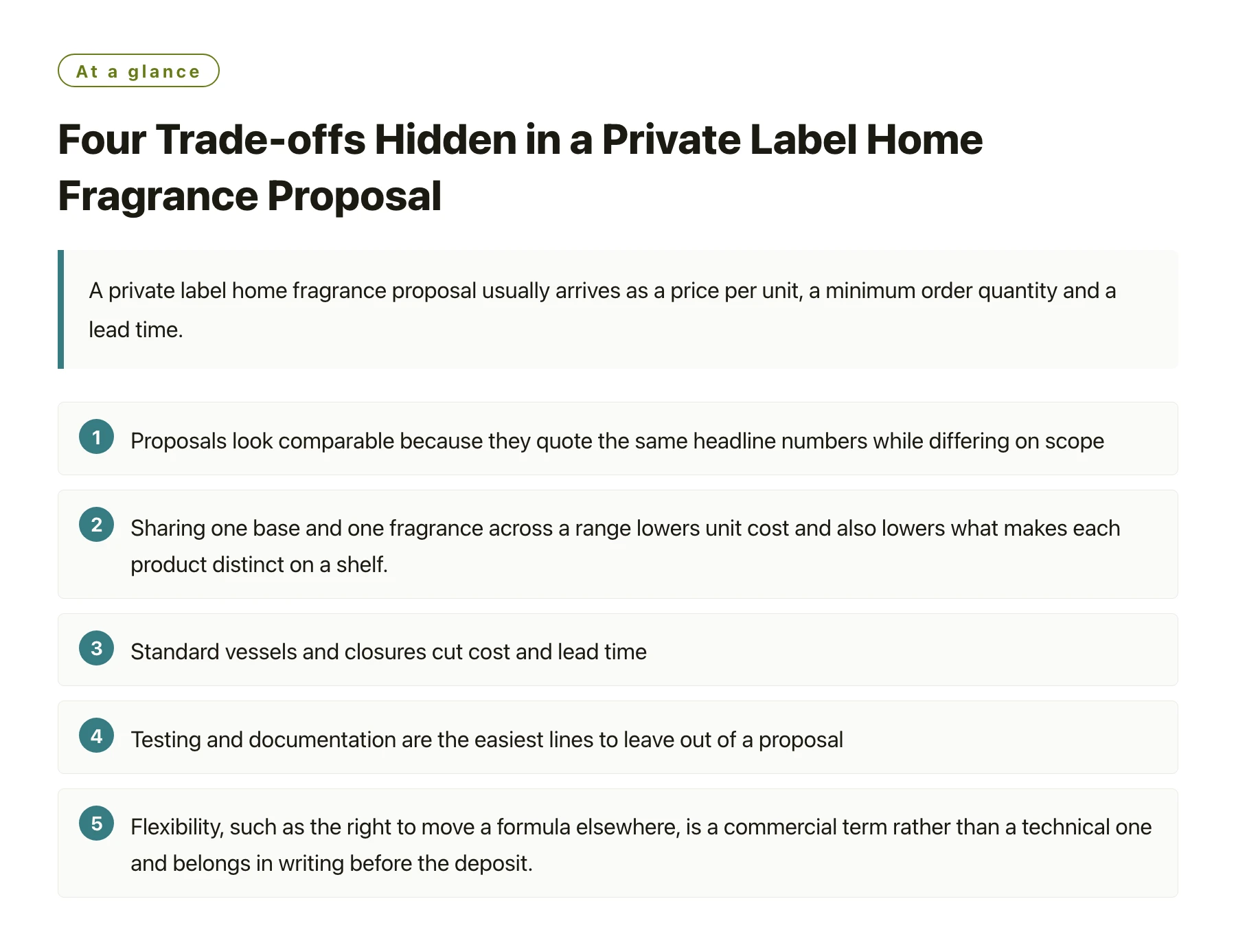 Four Trade-offs Hidden in a Private Label Home Fragrance Proposal——全文要点速览